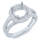 0.60ct 14k White Gold Diamond Semi-mount Ring