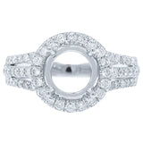0.60ct 14k White Gold Diamond Semi-mount Ring