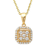 0.21ct 14k Yellow Gold Diamond Pendant