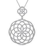 1.92ct 14k White Gold Diamond Lace Necklace