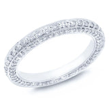 1.07ct 14k White Gold Diamond Pave Eternity Band
