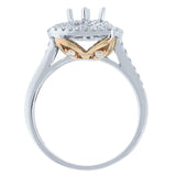 0.66ct 14k Two-tone Rose Gold Diamond Semi-mount Ring