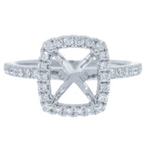 0.38ct 18k White Gold Diamond Semi-mount Ring