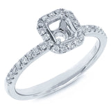 0.27ct 14k White Gold Diamond Semi-mount Ring