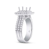 1.08ct 18k White Gold Diamond Semi-mount Ring