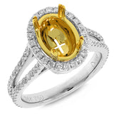 0.70ct 18k Two-tone Gold Diamond Semi-mount Ring