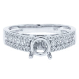 0.35ct 14k White Gold Diamond Semi-mount Ring