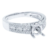 0.35ct 14k White Gold Diamond Semi-mount Ring