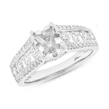 1.20ct 14k White Gold Diamond Semi-mount Ring