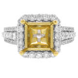 1.00ct 14k Two-tone Gold Diamond Semi-mount Ring
