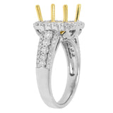 1.00ct 14k Two-tone Gold Diamond Semi-mount Ring