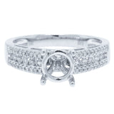 0.35ct 14k White Gold Diamond Semi-mount Ring