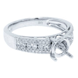 0.35ct 14k White Gold Diamond Semi-mount Ring