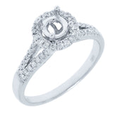 0.20ct 14k White Gold Diamond Semi-mount Ring