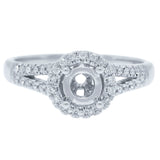0.20ct 14k White Gold Diamond Semi-mount Ring