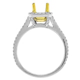 0.64ct 14k Two-tone Gold Diamond Semi-mount Ring