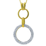 0.70ct 14k Yellow Gold Diamond "O" Pave Pendant