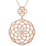 1.92ct 14k Rose Gold Diamond Lace Necklace
