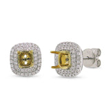 0.31ct 18k Two-tone Gold Diamond Semi-mount Earring
