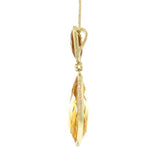 0.18ct Diamond & 23.70ct Citrine 14k Yellow Gold Pendant