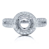 0.65ct 14k White Gold Diamond Semi-mount Ring