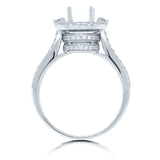 0.65ct 14k White Gold Diamond Semi-mount Ring