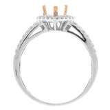 0.48ct 14k Two-tone R/g Diamond Semi-mount Ring