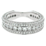 1.75ct 14k White Gold Diamond Lady's Band Size 6.25