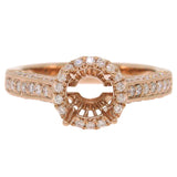 0.48ct 14k Rose Gold Diamond Semi-mount Ring
