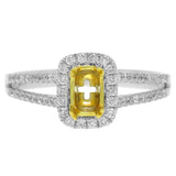 0.36ct 14k Two-tone Gold Diamond Semi-mount Ring