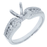 0.50ct 14k White Gold Diamond Semi-mount Ring