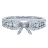 0.50ct 14k White Gold Diamond Semi-mount Ring