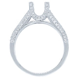 0.81ct 14k White Gold Diamond Semi-mount Ring