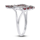 0.16ct Diamond & 1.04ct Ruby 14k White Gold Ring