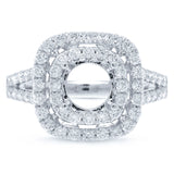 0.90ct 18k White Gold Diamond Semi-mount Ring