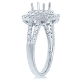 0.90ct 18k White Gold Diamond Semi-mount Ring