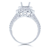0.85ct 14k White Gold Diamond Semi-mount Ring