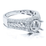 0.65ct 14k White Gold Diamond Semi-mount Ring
