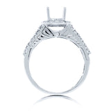 0.65ct 14k White Gold Diamond Semi-mount Ring