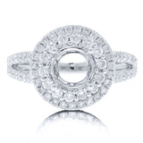 0.80ct 14k White Gold Diamond Semi-mount Ring