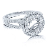 0.80ct 14k White Gold Diamond Semi-mount Ring