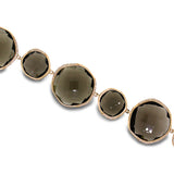 0.53ct Diamond & 112.67ct Smokey Topaz 14k Rose Gold Bracelet