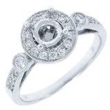 0.37ct 14k White Gold Diamond Semi-mount Ring
