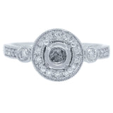 0.37ct 14k White Gold Diamond Semi-mount Ring