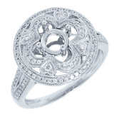 0.32ct 14k White Gold Diamond Semi-mount Ring