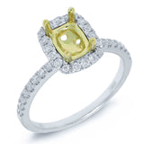 0.35ct 14k Two-tone Gold Diamond Semi-mount Ring