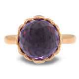 0.29ct Diamond & 7.10ct Amethyst 14k Rose Gold Ring