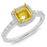 0.37ct 14k Two-tone Gold Diamond Semi-mount Ring