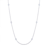 0.77ct 14k White Gold 18" Diamonds By The Yard Chain