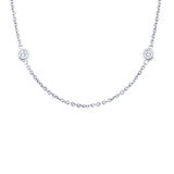 0.77ct 14k White Gold 18" Diamonds By The Yard Chain